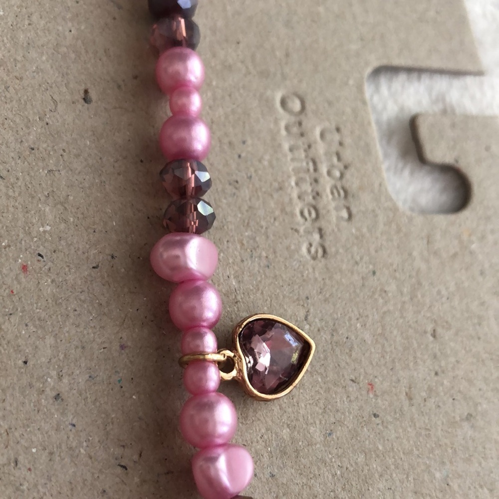 New Urban outfitters Cher Pearl Gem Heart necklace, choker - Picture 3 of 10